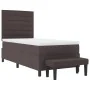 Cama con Somier con Colchón y Banco Marrón Oscuro 90x200 cm Tela | Foro24.es | Tu tienda online para hogar, jardín y más Foro24.es