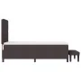 Cama con Somier con Colchón y Banco Marrón Oscuro 90x200 cm Tela | Foro24.es | Tu tienda online para hogar, jardín y más Foro24.es