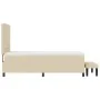 Cama con Base con Colchón y Banco Beige 90x200 cm Tela | Foro24.es | Tu tienda online para hogar, jardín y más Foro24.es