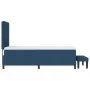 Cama con Somier con Colchón y Banco Azul 90x200 cm Tela | Foro24.es | Tu tienda online para hogar, jardín y más Foro24.es
