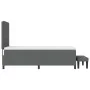 Cama con Base con Colchón y Banco Gris Oscuro 100x200 cm Tela | Foro24.es | Tu tienda online para hogar, jardín y más Foro24.es