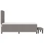 Cama con Base de Resorte con Colchón y Banco Taupe 100x200 cm Tela | Foro24.es | Tu tienda online para hogar, jardín y más Foro24.es