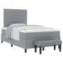 Cama con Canon con Colchón y Banco Gris Claro 120x200 cm Tela | Foro24.es | Tu tienda online para hogar, jardín y más Foro24.es