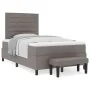 Cama con base con colchón y banco taupe 120x200 cm de tela de , Camas y somieres - Ref: Foro24-3343985, Precio: 442,90 €, Des...