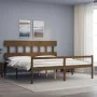Seniorenbett mit honigbraunem Holzkopfteil 200x200 cm von vidaXL, Betten und Lattenroste - Ref: Foro24-3195439, Preis: 178,10...