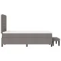 Cama con base con colchón y banco taupe 120x200 cm de tela de , Camas y somieres - Ref: Foro24-3343985, Precio: 442,90 €, Des...
