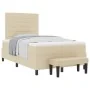 Cama Box Spring con Colchón y Banco Crema 120x200 cm Tela de , Camas y somieres - Ref: Foro24-3343986, Precio: 465,95 €, Desc...