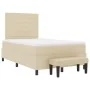 Cama Box Spring con Colchón y Banco Crema 120x200 cm Tela de , Camas y somieres - Ref: Foro24-3343986, Precio: 465,95 €, Desc...