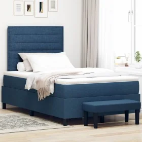 Cama Box Spring con Colchón y Banco Azul 120x200 cm Tela by , Beds and slatted bases - Ref: Foro24-3343987, Price: 485,21 €, ...