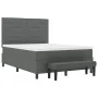 Cama con Box Spring con colchón y banco gris oscuro 140x190 cm Tela by , Beds and slatted bases - Ref: Foro24-3343989, Price:...
