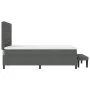 Cama con Box Spring con colchón y banco gris oscuro 140x190 cm Tela by , Beds and slatted bases - Ref: Foro24-3343989, Price:...