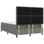 Cama con Box Spring con colchón y banco gris oscuro 140x190 cm Tela by , Beds and slatted bases - Ref: Foro24-3343989, Price:...