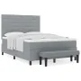 Cama con Base con Colchón y Banco Gris Claro 140x200 cm Tela | Foro24.es | Tu tienda online para hogar, jardín y más Foro24.es