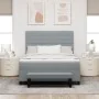 Cama con Base con Colchón y Banco Gris Claro 140x200 cm Tela | Foro24.es | Tu tienda online para hogar, jardín y más Foro24.es
