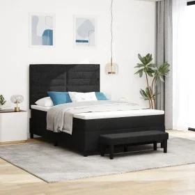 Cama con Somier con Colchón & Banco Negro 140x200