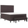Cama con Base de Resortes con Colchón y Banco Marrón Oscuro 140x200 cm Tela by , Beds and slatted bases - Ref: Foro24-3343998...