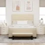 Cama con Base con Colchón y Banco Crema 140x200 cm Tela | Foro24.es | Tu tienda online para hogar, jardín y más Foro24.es
