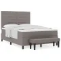 Cama con Estructura con Colchón y Banco Gris 160x200 cm Tela | Foro24.es | Tu tienda online para hogar, jardín y más Foro24.es