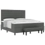 Cama con Box Spring y Colchón Banco Gris Oscuro 180x200 cm Tela by , Beds and slatted bases - Ref: Foro24-3344010, Price: 700...