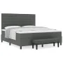 Cama con Box Spring y Colchón Banco Gris Oscuro 180x200 cm Tela by , Beds and slatted bases - Ref: Foro24-3344010, Price: 700...