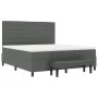 Cama con Box Spring y Colchón Banco Gris Oscuro 180x200 cm Tela by , Beds and slatted bases - Ref: Foro24-3344010, Price: 700...