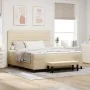 Cama con box spring con colchón y banco crema 180x200 cm tela | Foro24.es | Tu tienda online para hogar, jardín y más Foro24.es