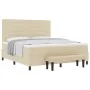 Cama con box spring con colchón y banco crema 180x200 cm tela | Foro24.es | Tu tienda online para hogar, jardín y más Foro24.es