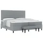 Cama con Somier con Colchón y Banco Gris Claro 200x200 cm Tela von , Betten und Lattenroste - Ref: Foro24-3344016, Preis: 837...