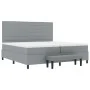 Cama con Somier con Colchón y Banco Gris Claro 200x200 cm Tela von , Betten und Lattenroste - Ref: Foro24-3344016, Preis: 837...