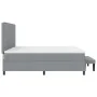 Cama con Somier con Colchón y Banco Gris Claro 200x200 cm Tela von , Betten und Lattenroste - Ref: Foro24-3344016, Preis: 837...