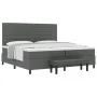 Cama Box Spring con Colchón y Banco Gris Oscuro 200x200 cm Tela | Foro24.es | Tu tienda online para hogar, jardín y más Foro24.es