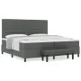 Cama Box Spring con Colchón y Banco Gris Oscuro 200x200 cm Tela | Foro24.es | Tu tienda online para hogar, jardín y más Foro24.es