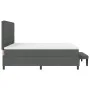 Cama Box Spring con Colchón y Banco Gris Oscuro 200x200 cm Tela | Foro24.es | Tu tienda online para hogar, jardín y más Foro24.es