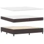 Cama con Base de Resortes con Colchón & Banco Marrón Oscuro 200x200 cm Tela | Foro24.es | Tu tienda online para hogar, jardín y más Foro24.es