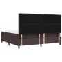 Cama con Base de Resortes con Colchón & Banco Marrón Oscuro 200x200 cm Tela | Foro24.es | Tu tienda online para hogar, jardín y más Foro24.es
