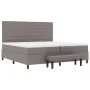 Cama Box Spring con Colchón y Banco Gris 200x200 cm Tela | Foro24.es | Tu tienda online para hogar, jardín y más Foro24.es