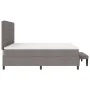 Cama Box Spring con Colchón y Banco Gris 200x200 cm Tela | Foro24.es | Tu tienda online para hogar, jardín y más Foro24.es