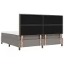 Cama Box Spring con Colchón y Banco Gris 200x200 cm Tela | Foro24.es | Tu tienda online para hogar, jardín y más Foro24.es