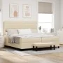 Cama con Somier con Colchón y Banco Color Crema 200x200 cm Tela | Foro24.es | Tu tienda online para hogar, jardín y más Foro24.es