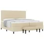 Cama con Somier con Colchón y Banco Color Crema 200x200 cm Tela | Foro24.es | Tu tienda online para hogar, jardín y más Foro24.es