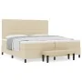 Cama con Somier con Colchón y Banco Color Crema 200x200 cm Tela | Foro24.es | Tu tienda online para hogar, jardín y más Foro24.es