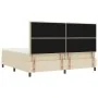 Cama con Somier con Colchón y Banco Color Crema 200x200 cm Tela | Foro24.es | Tu tienda online para hogar, jardín y más Foro24.es