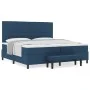 Cama Box Spring con Colchón y Banco Azul 200x200 cm Tela | Foro24.es | Tu tienda online para hogar, jardín y más Foro24.es