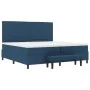 Cama Box Spring con Colchón y Banco Azul 200x200 cm Tela | Foro24.es | Tu tienda online para hogar, jardín y más Foro24.es
