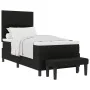 Cama con somier con colchón y banco negro 90x200 cm tela | Foro24.es | Tu tienda online para hogar, jardín y más Foro24.es