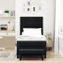 Cama con somier con colchón y banco negro 90x200 cm tela | Foro24.es | Tu tienda online para hogar, jardín y más Foro24.es