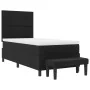 Cama con somier con colchón y banco negro 90x200 cm tela | Foro24.es | Tu tienda online para hogar, jardín y más Foro24.es
