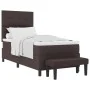 Cama con Sommier con Colchón y Banco Marrón Oscuro 90x200 cm Tela | Foro24.es | Tu tienda online para hogar, jardín y más Foro24.es