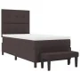 Cama con Sommier con Colchón y Banco Marrón Oscuro 90x200 cm Tela | Foro24.es | Tu tienda online para hogar, jardín y más Foro24.es