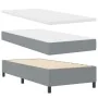 Cama con somier con colchón y banco gris claro 100x200 cm tela | Foro24.es | Tu tienda online para hogar, jardín y más Foro24.es